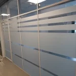 Декоративная матовая пленка MATTE WHITE ПОЛОСЫ на стеклянные перегородки