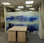 Пленка матовая декоративная с полноцветной печатью на офисные перегородки